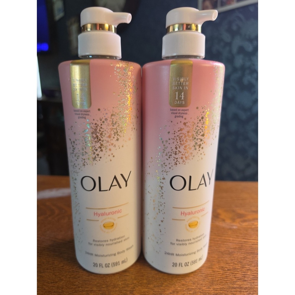 (Pack of‎ 2) OLAY Intensely Hydrating Hyaluronic Serum Complex Body Wash, 20 oz